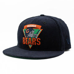Chicago Bears Corduroy New Era 59FIFTY Fitted NFL Cap Navy - Taass Online