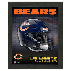 Chicago Bears NFL Team Helmet Framed Photo - Taass outlet