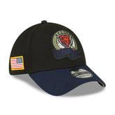 Chicago Bears 2022 NFL On-Field Salute to Service New Era 39THIRTY Flex Cap - Taass for sale