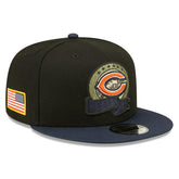 Chicago Bears 2022 NFL On-Field Salute to Service New Era 9FIFTY Snapback Cap - Taass US