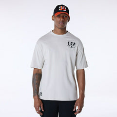Cincinnati Bengals Super Bowl XVI Oversized NFL T-Shirt Cream - Taass on sale