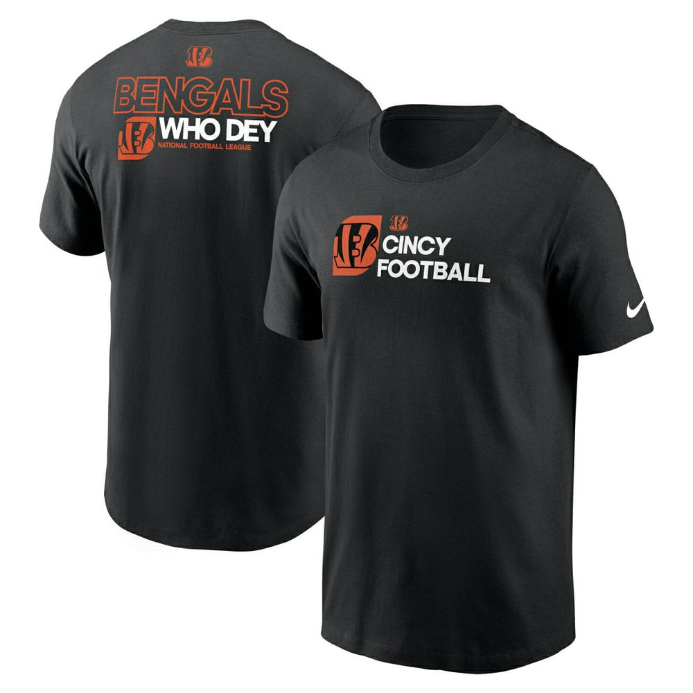 Cincinnati Bengals Team Slogan Nike Essential NFL T-Shirt Black - Taass outlet