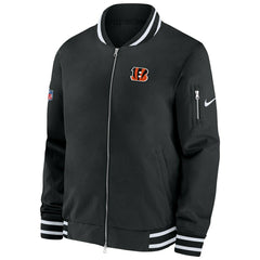 Cincinnati Bengals NFL Sideline Nike Coach Bomber Jacket - Taass for sale