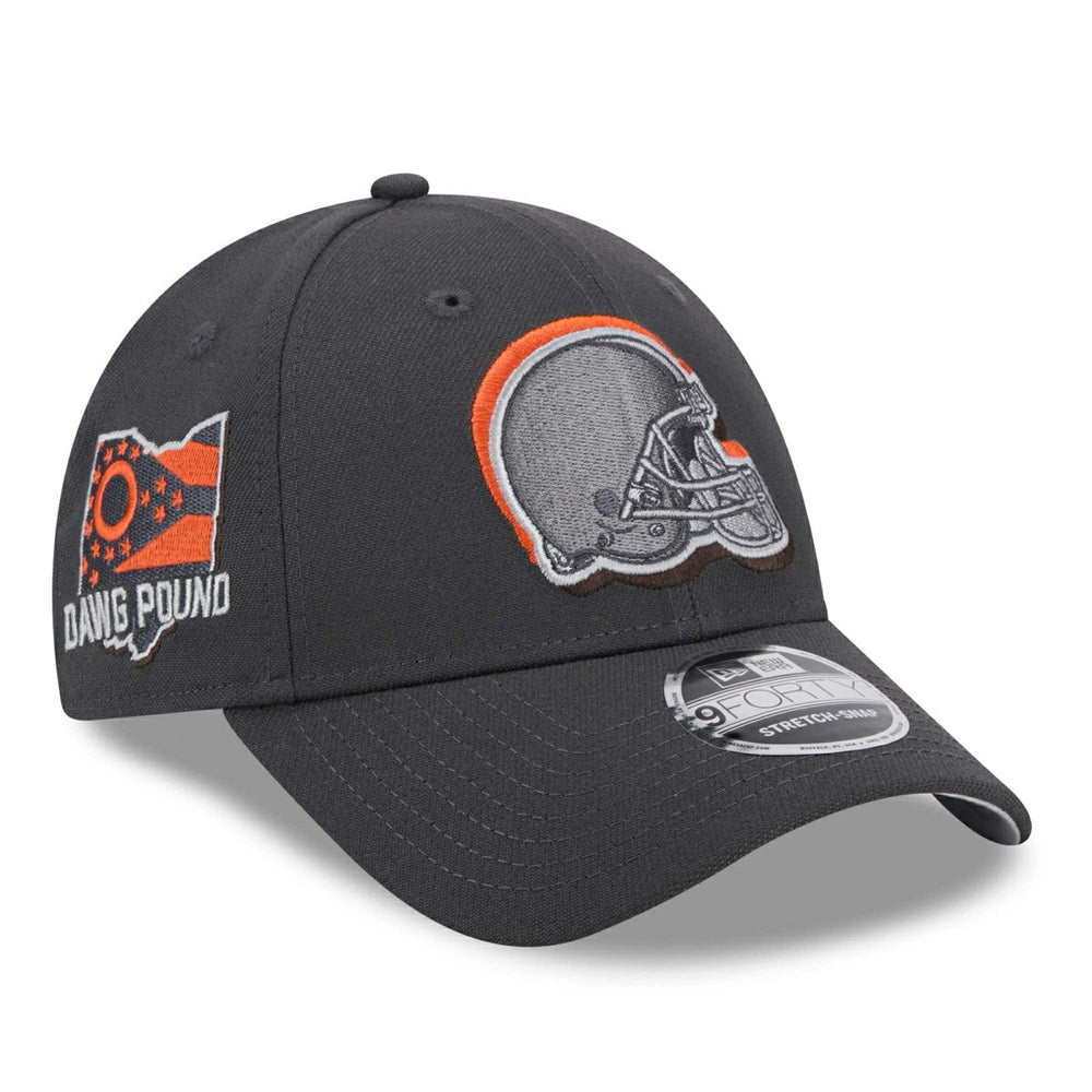 Cleveland Browns 2024 NFL Draft New Era Stretch-Snap 9FORTY Cap Gray - Taass Online