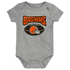 Cleveland Browns Game On Creeper NFL Infant Bodysuit Set (3-Piece) - Taass outlet