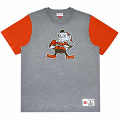Cleveland Browns Mitchell & Ness Color Blocked NFL Throwback T-Shirt - Taass on sale