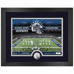 Dallas Cowboys Team Stadium Silver Coin Framed NFL Photo - Taass outlet