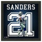 Deion Sanders #21 Dallas Cowboys Impact Jersey Framed NFL Photo - Taass US
