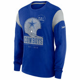 Dallas Cowboys NFL Historic Nike Slub Long Sleeve Shirt Blue - Taass outlet