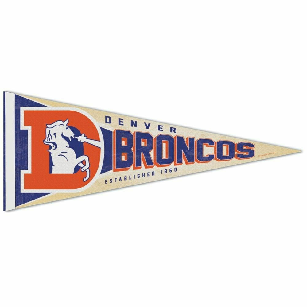 Denver Broncos Premium Throwback NFL Pennant - Taass outlet