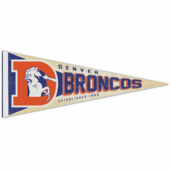Denver Broncos Premium Throwback NFL Pennant - Taass outlet
