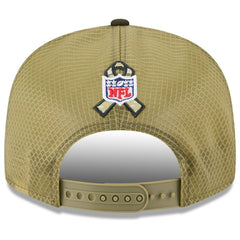 Denver Broncos 2025 NFL Salute to Service 9FIFTY Split Panel Trucker Snapback Cap Olive - Taass sale