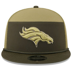 Denver Broncos 2025 NFL Salute to Service 9FIFTY Split Panel Trucker Snapback Cap Olive - Taass sale