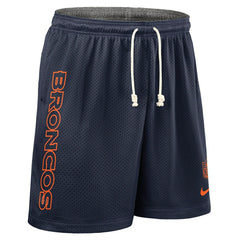 Denver Broncos 2025 NFL Sideline Reversible Mesh Nike Dri-FIT Shorts Navy - Taass US