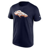 Denver Broncos Chrome Logo NFL T-Shirt Navy - Taass US