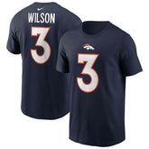 Russell Wilson #3 Denver Broncos Nike Player NFL T-Shirt Navy - Taass on sale