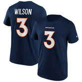 Russell Wilson #3 Denver Broncos Iconic Player NFL T-Shirt Navy - Taass outlet