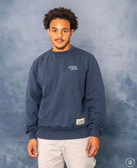 Detroit Lions L&L '96 Classics NFL Crew Sweater Navy - Taass for sale