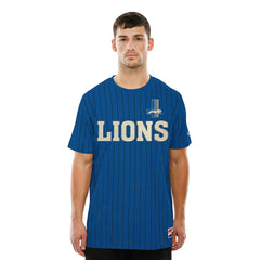 Detroit Lions Retro Stripe NFL T-Shirt Blue - Taass Online