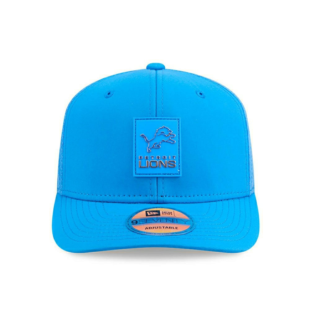 Detroit Lions 2025 NFL On-Field Sideline 9SEVENTY Trucker Snapback Cap Blue - Taass for sale
