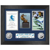 Barry Sanders Statue Unveiling Silver Coin Framed NFL Photo - Taass outlet