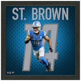 Amon-Ra St. Brown #14 Detroit Lions Jersey Framed NFL Photo - Taass US
