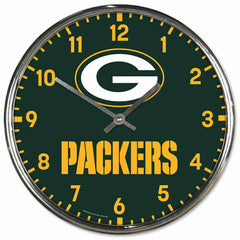 Green Bay Packers Chrome NFL Team Design Wall Clock - Taass outlet