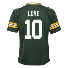 Jordan Love #10 Green Bay Packers Game NFL Jersey Green (YOUTH) - Taass US