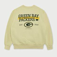 Green Bay Packers L&L '96 Classics NFL Crew Sweater Beige - Taass for sale
