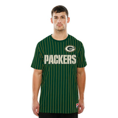 Green Bay Packers Retro Stripe NFL T-Shirt Green - Taass Online