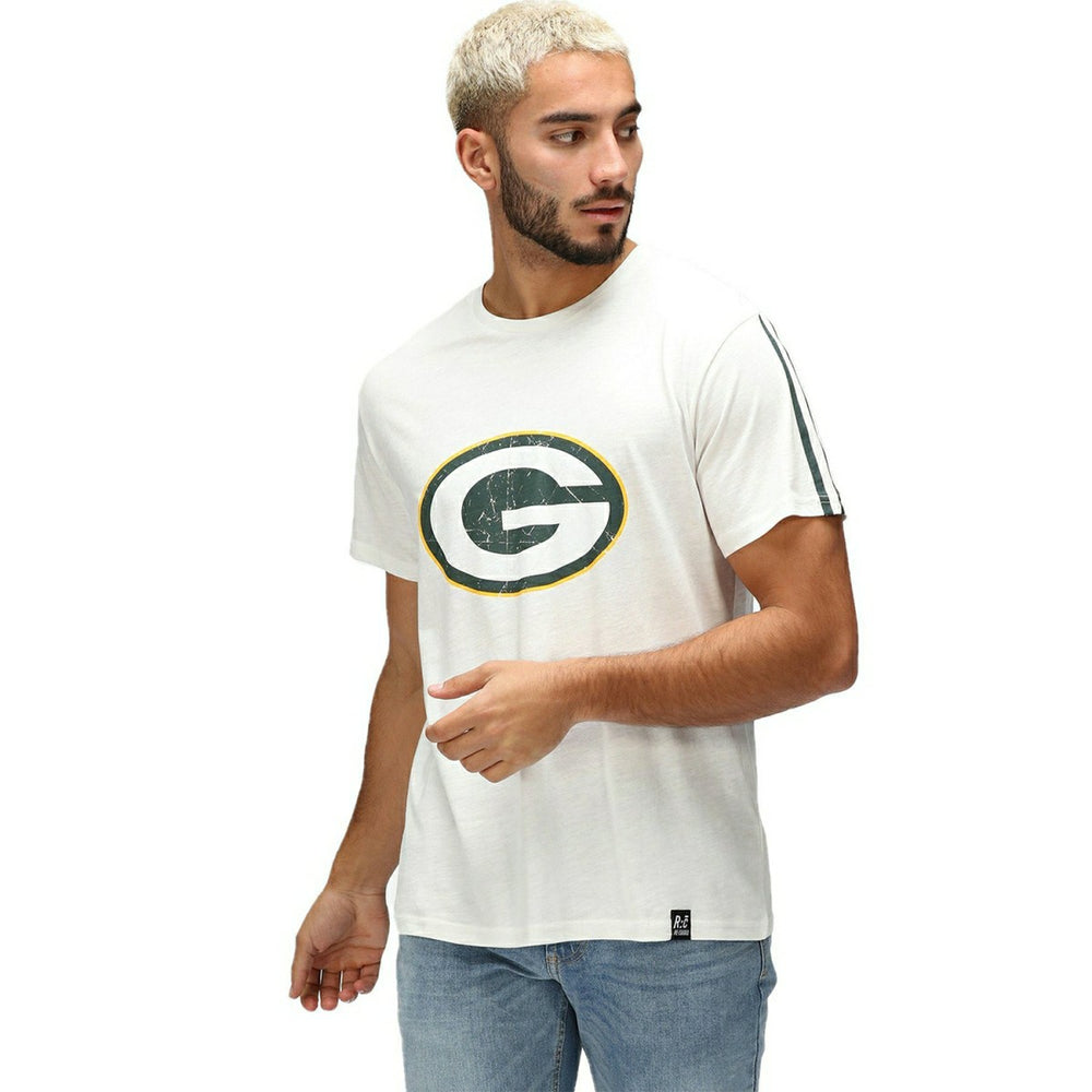 Green Bay Packers Recovered Ecru Slub NFL T-Shirt Cream - Taass for sale