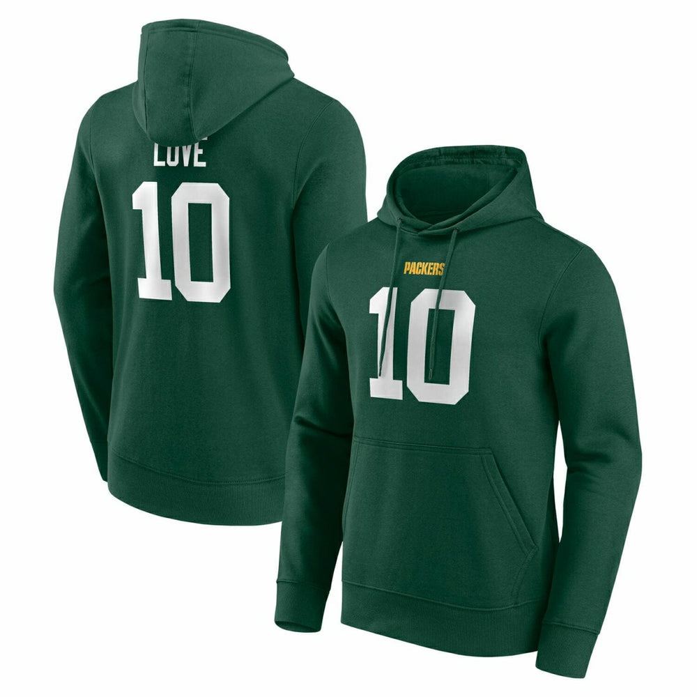 Jordan Love #10 Green Bay Packers Player NFL Hoodie Green - Taass Online