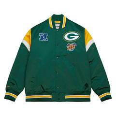Green Bay Packers Mitchell & Ness Heavyweight Satin NFL Jacket - Taass for sale