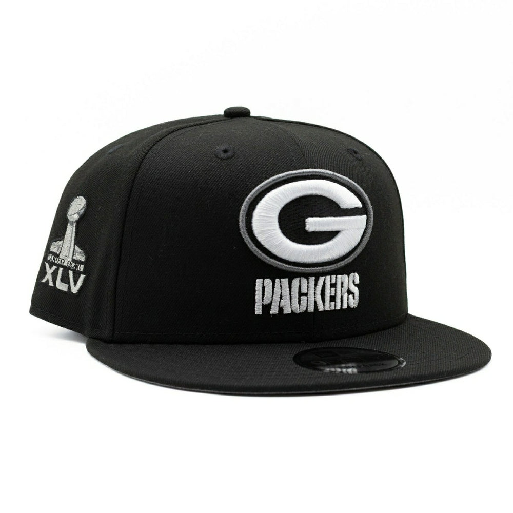 Green Bay Packers Super Bowl XLV New Era 9FIFTY Snapback NFL Cap Black - Taass discount