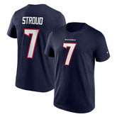 C.J. Stroud #7 Houston Texans Player NFL T-Shirt Navy - Taass US
