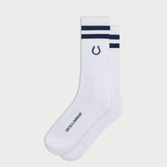 Indianapolis Colts L&L '90 Classics NFL Crew Socks White - Taass on sale
