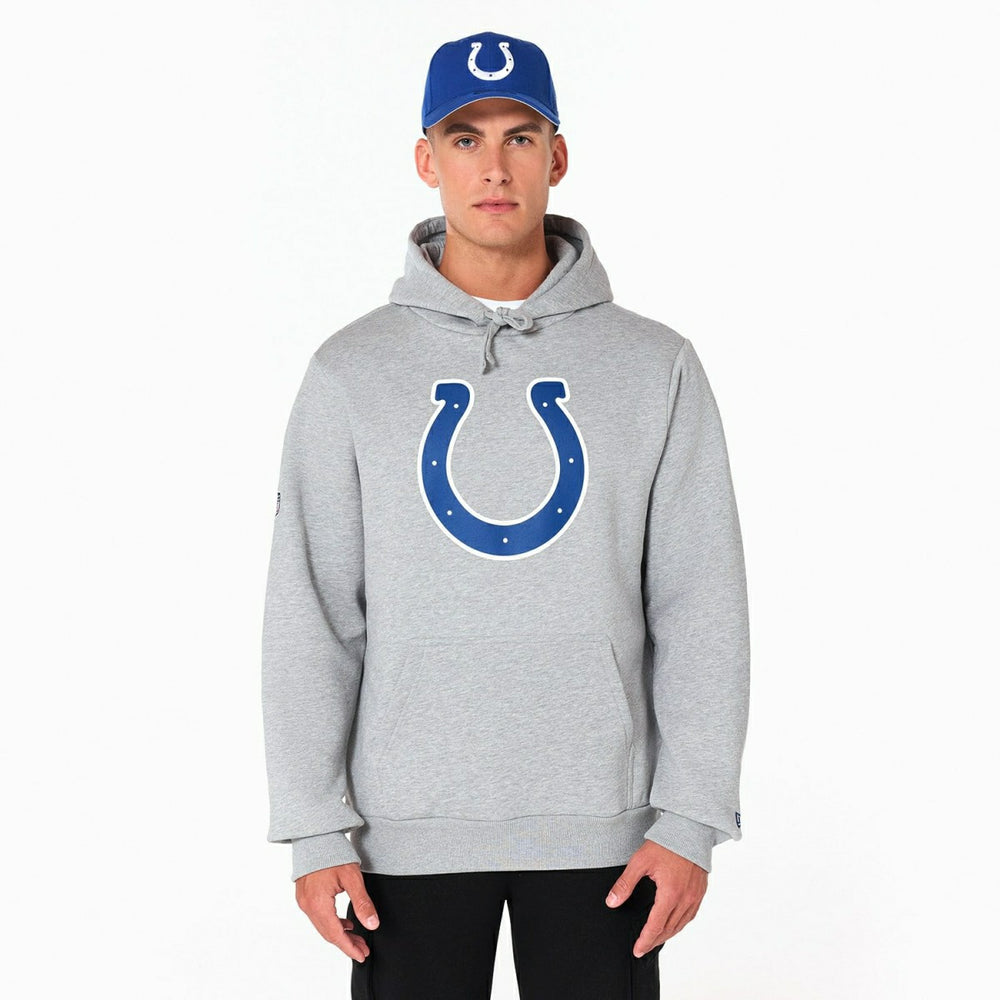 Indianapolis Colts Logo Hoodie NFL Sweatshirt Grey - Taass US
