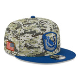 Indianapolis Colts Camo 2023 NFL Salute to Service New Era 9FIFTY Snapback Cap - Taass US
