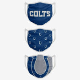 Indianapolis Colts Face Covering NFL Face Mask (3-Pack) - Taass Online