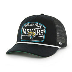 Jacksonville Jaguars Hone Rope '47 Hitch RF Snapback Trucker NFL Cap Black - Taass outlet
