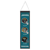 Jacksonville Jaguars Logo Evolution NFL Wool Banner - Taass Online