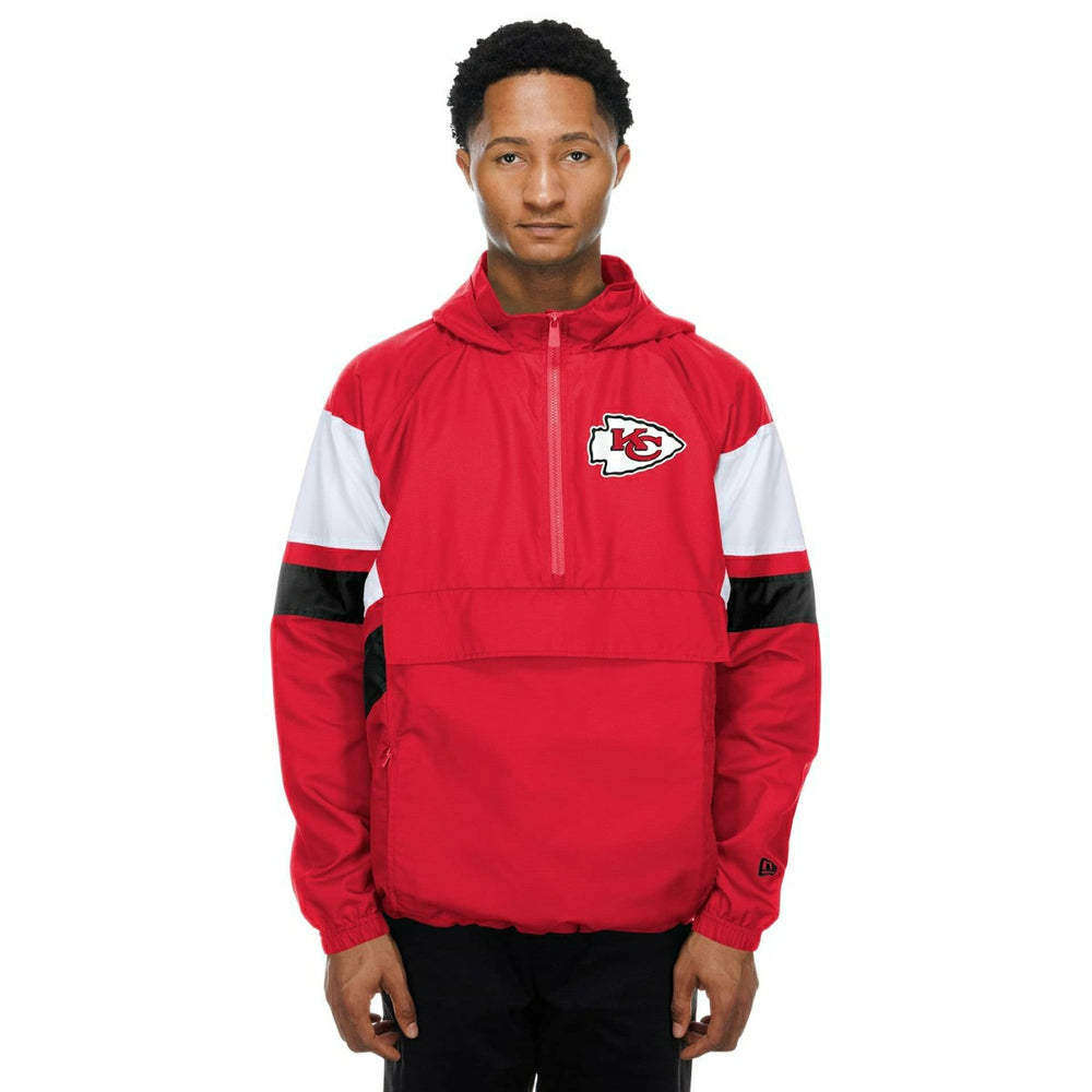 Kansas City Chiefs NFL Quarter Zip Windbreaker Jacket Red - Taass sale
