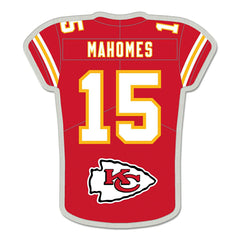 Patrick Mahomes #15 Kansas City ChiefsNFL Player Jersey Pin - Taass outlet