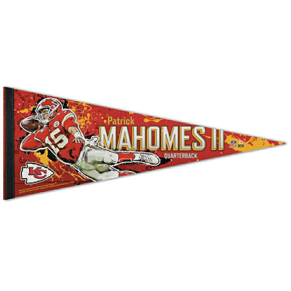 Patrick Mahomes Kansas City Chiefs Splatter Premium WinCraft NFL Pennant - Taass for sale