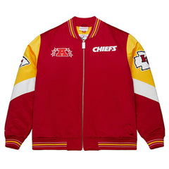 Kansas City Chiefs Throw it Back Heavyweight Satin NFL Jacket Red - Taass Online