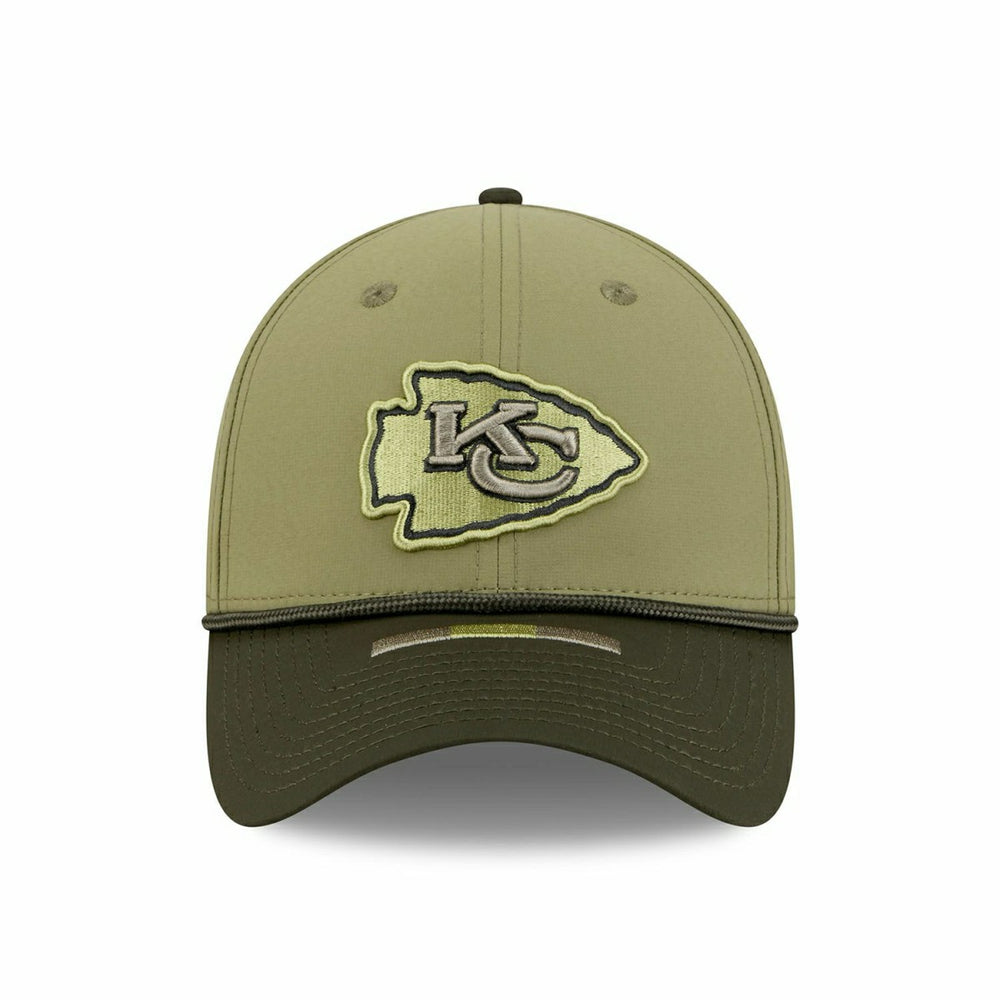 Kansas City Chiefs 2025 NFL Salute to Service 39THIRTY Flex Cap Olive - Taass US