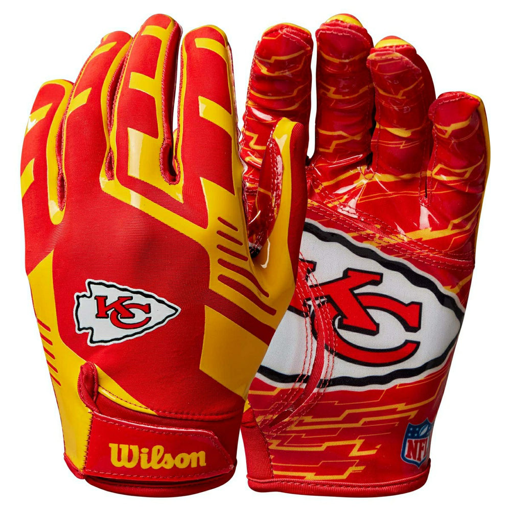 Kansas City Chiefs Wilson Stretch-Fit NFL Receivers Gloves - Taass US