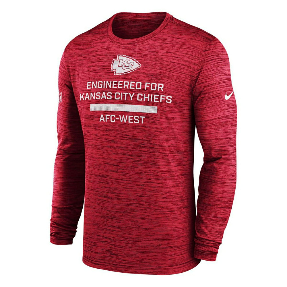 Kansas City Chiefs 2025 NFL Sideline Nike Velocity Performance Long Sleeve T-Shirt Red - Taass outlet