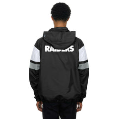 Las Vegas Raiders NFL Quarter Zip Windbreaker Jacket Black - Taass for sale