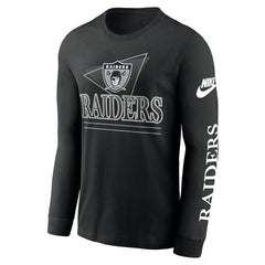 Las Vegas Raiders Full Blitz Rewind NFL Long Sleeve T-Shirt Black - Taass sale